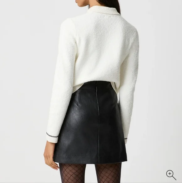 J.Crew Factory Faux Leather A-Line Mini Skirt Black NWT 16 - Picture 9 of 16